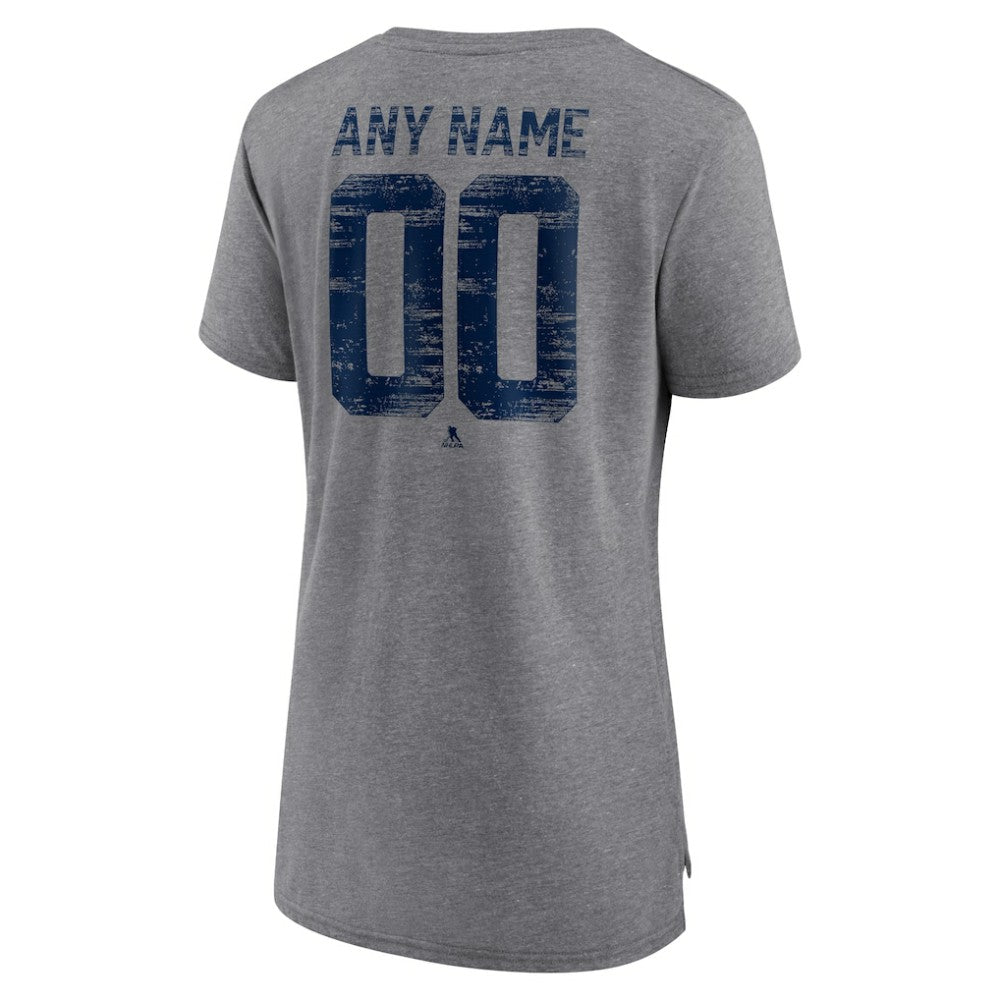 Florida Panthers Women's Heritage Custom Tri-Blend T-Shirt Gray