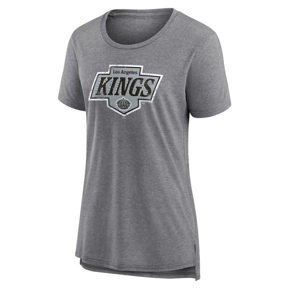 Los Angeles Kings Women's Heritage Custom Tri-Blend T-Shirt Gray