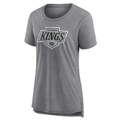 Los Angeles Kings Women's Heritage Custom Tri-Blend T-Shirt Gray