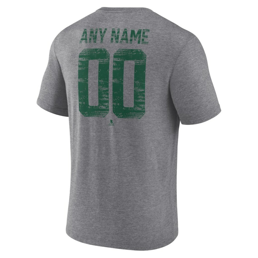 Minnesota Wild Heritage Custom Tri-Blend T-Shirt Gray
