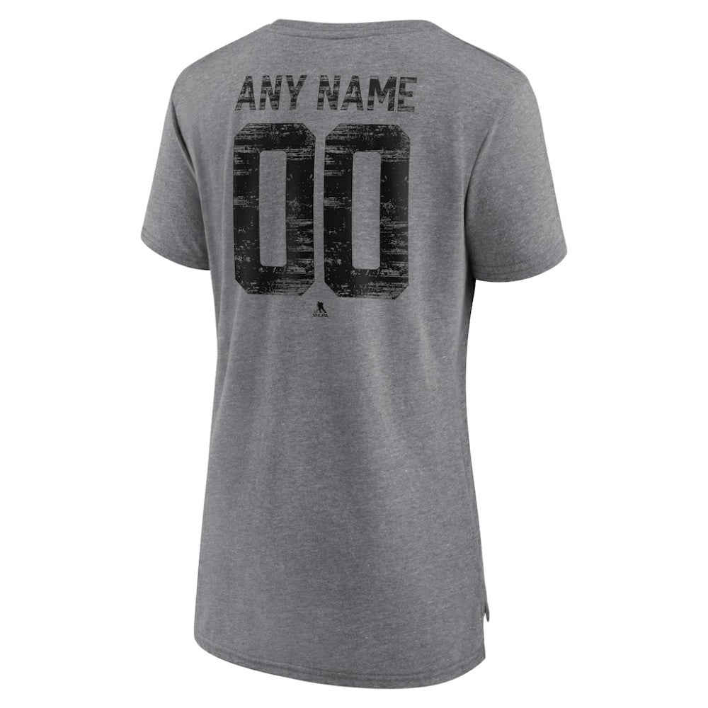 Ottawa Senators Women's Heritage Custom Tri-Blend T-Shirt Gray