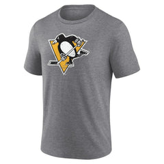 Pittsburgh Penguins Heritage Custom Tri-Blend T-Shirt Gray