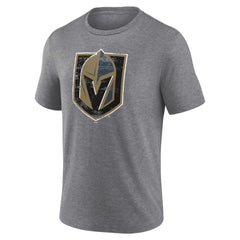 Vegas Golden Knights Heritage Custom Tri-Blend T-Shirt Gray