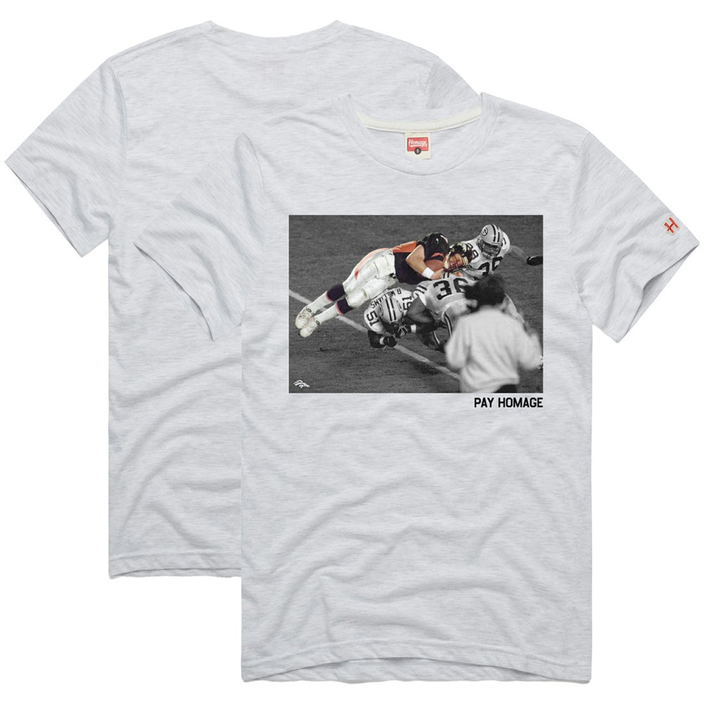 John Elway Denver Broncos Homage Unisex Pay Homage Tri-Blend T-Shirt - Ash discount