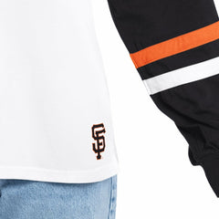 San Francisco Giants G-III 4Her by Carl Banks Women's Key Player Oversized Hooded Long Sleeve T-Shirt - White/Black
