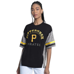 Pittsburgh Pirates G-III 4Her by Carl Banks Women's Off-Season Oversized Top - Black