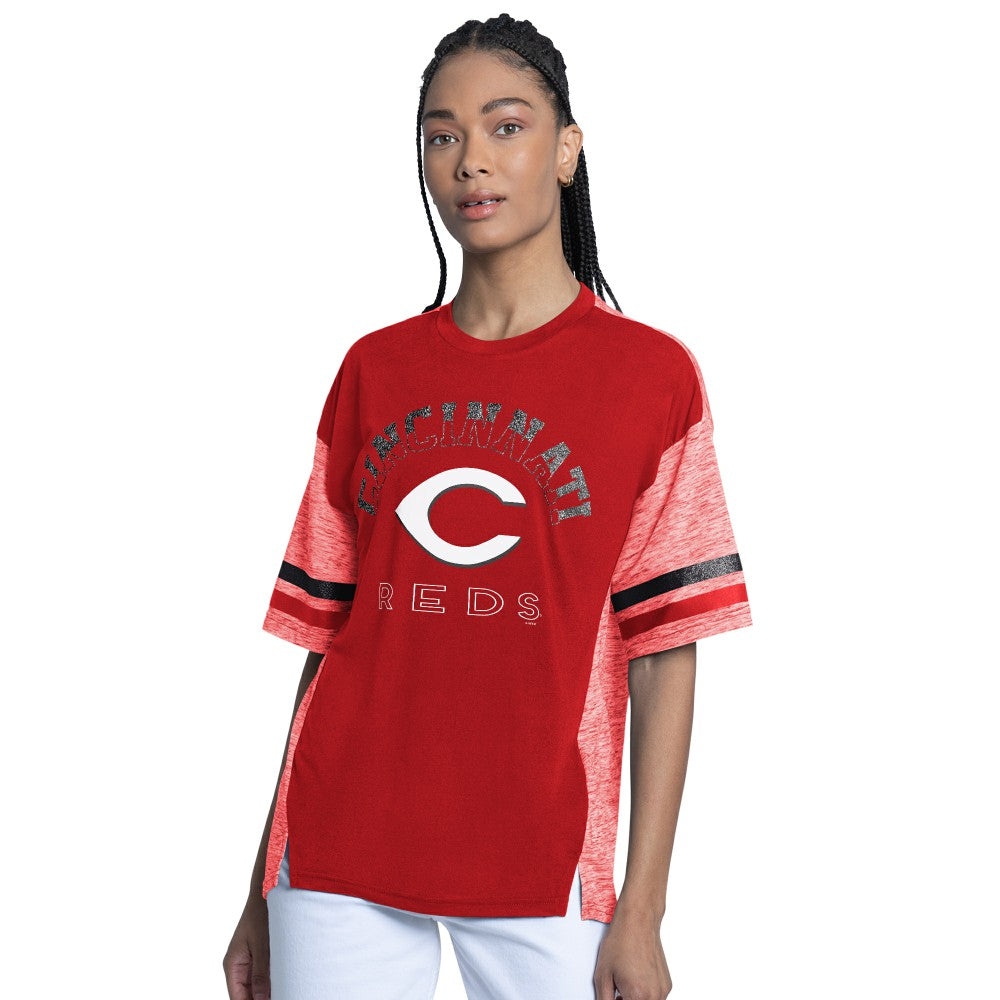 Cincinnati Reds G-III 4Her by Carl Banks Women's Off-Season Oversized Top - Red
