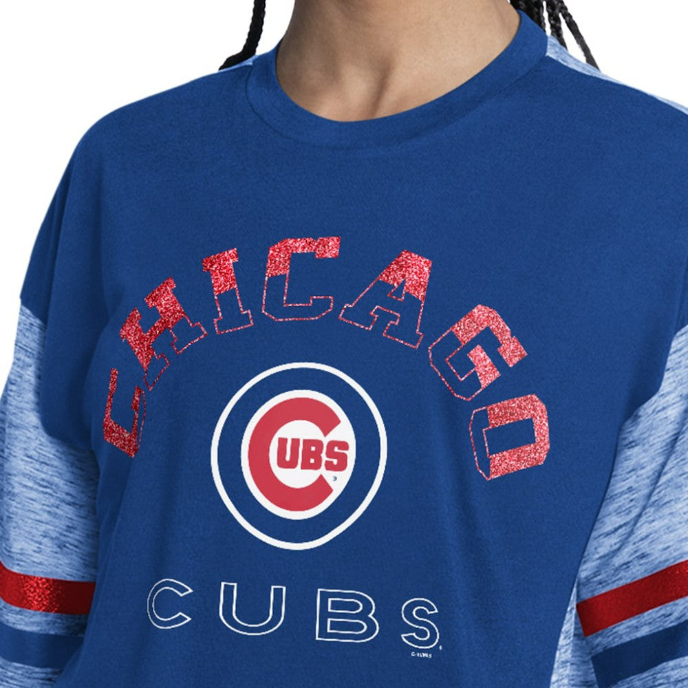 Chicago Cubs G-III 4Her by Carl Banks Women's Off-Season Oversized Top - Royal