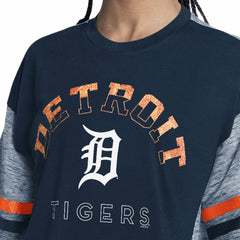 Detroit Tigers G-III 4Her by Carl Banks Women's Off-Season Oversized Top - Navy
