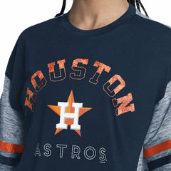 Houston Astros G-III 4Her by Carl Banks Women's Off-Season Oversized Top - Navy