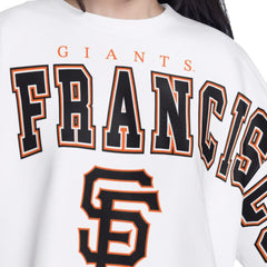 San Francisco Giants G-III 4Her by Carl Banks Women's Bleachers Cropped Pullover Sweatshirt - White