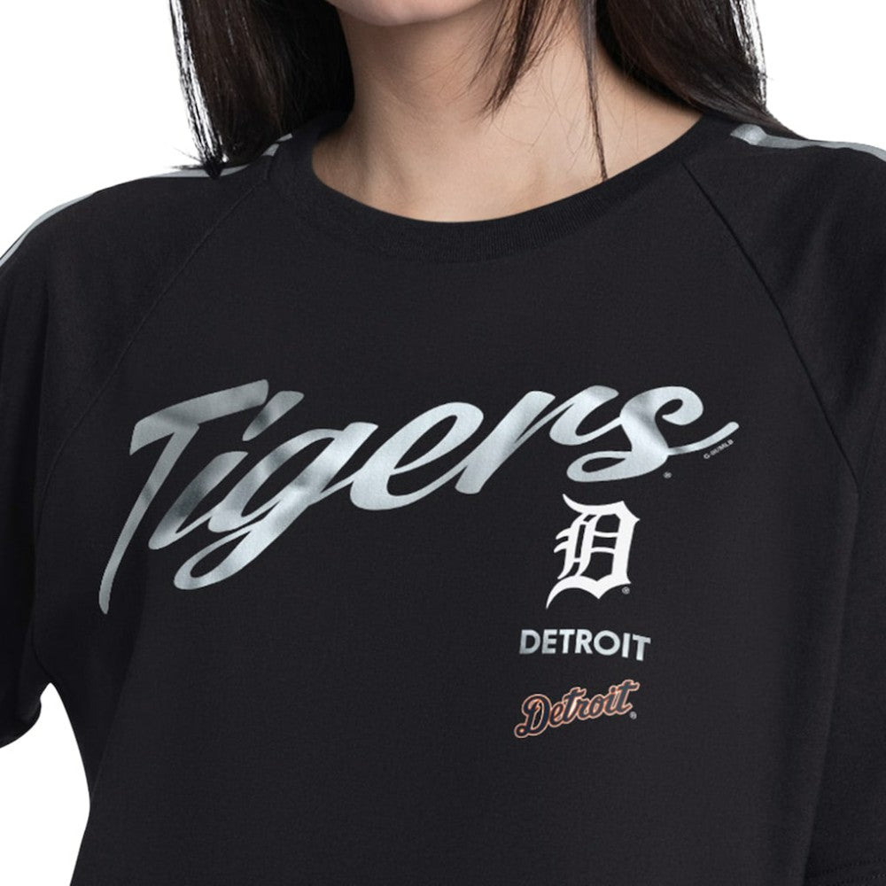 Detroit Tigers G-III 4Her by Carl Banks Women's Classic Play Cropped T-Shirt - Black