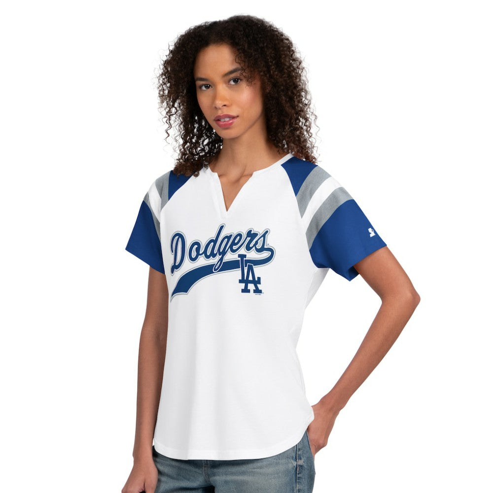 Los Angeles Dodgers Starter Women's Game On Notch Neck T-Shirt - White