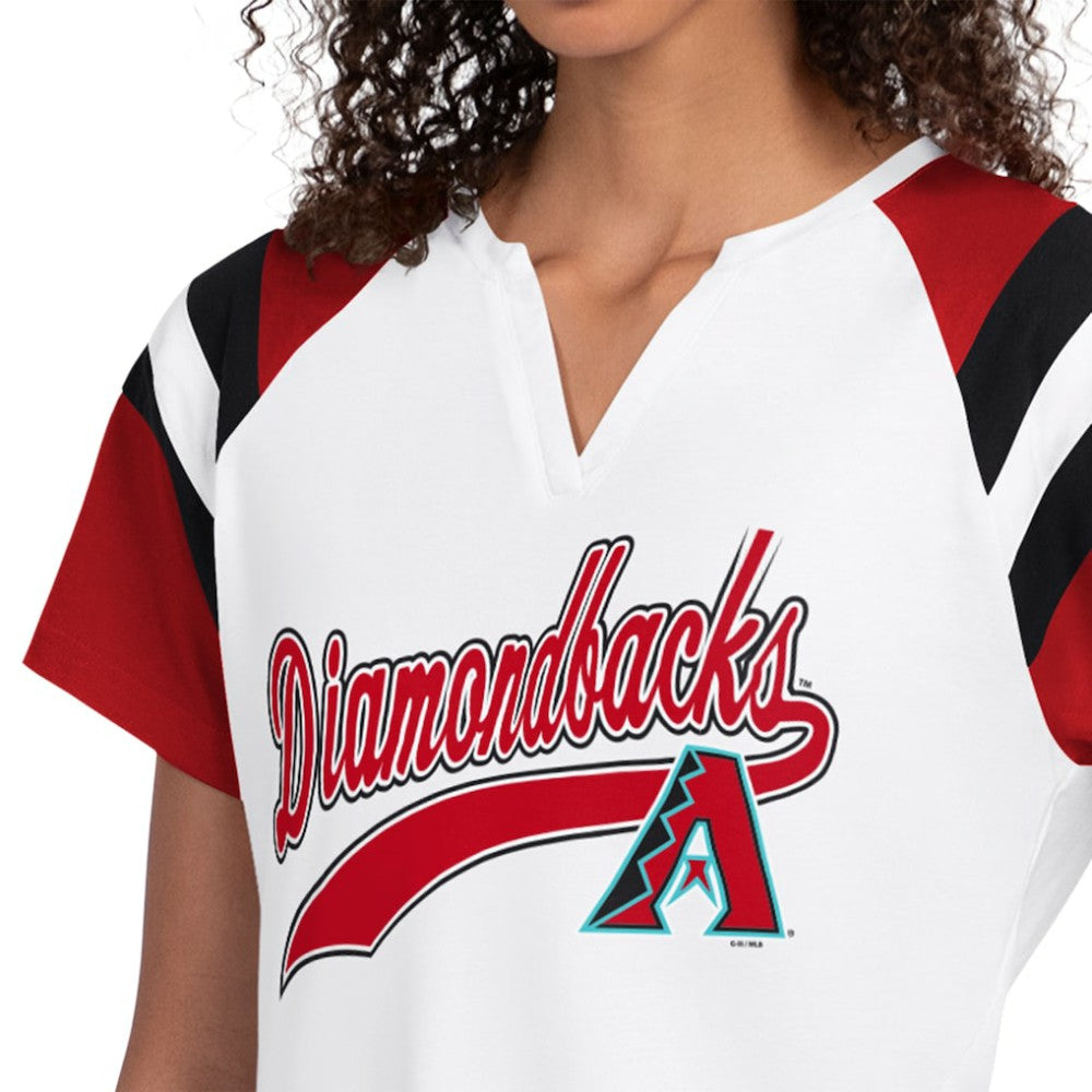 Arizona Diamondbacks Starter Women's Game On Notch Neck T-Shirt - White