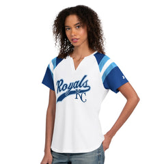 Kansas City Royals Starter Women's Game On Notch Neck T-Shirt - White