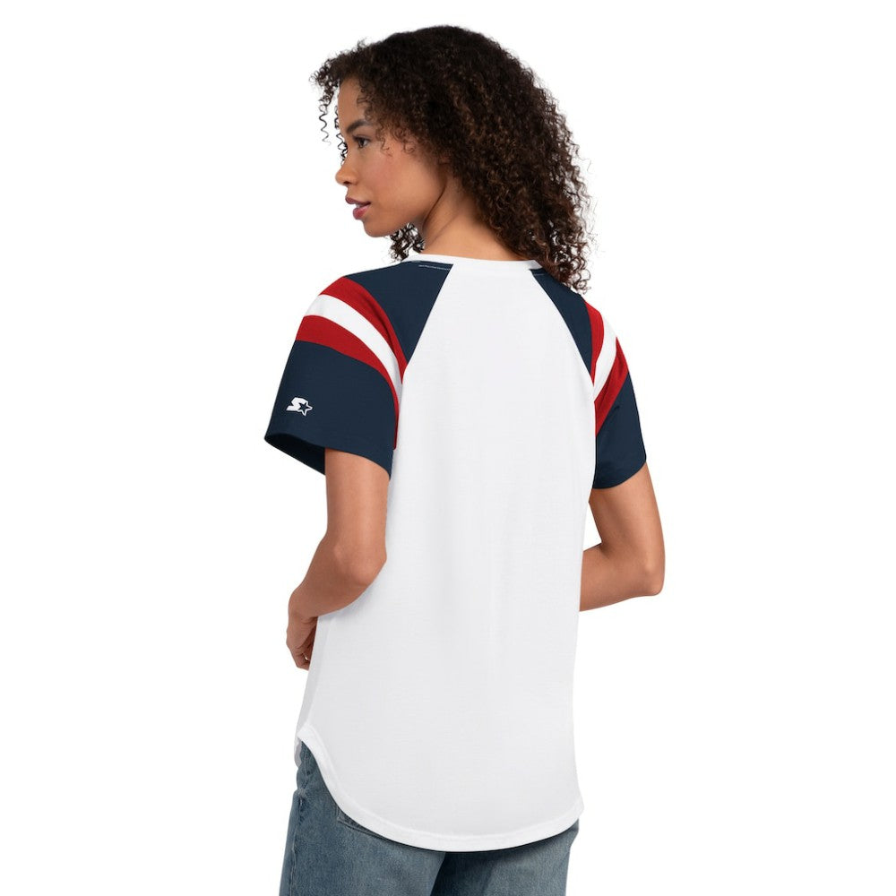 Boston Red Sox Starter Women's Game On Notch Neck T-Shirt - White