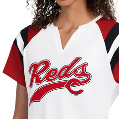 Cincinnati Reds Starter Women's Game On Notch Neck T-Shirt - White