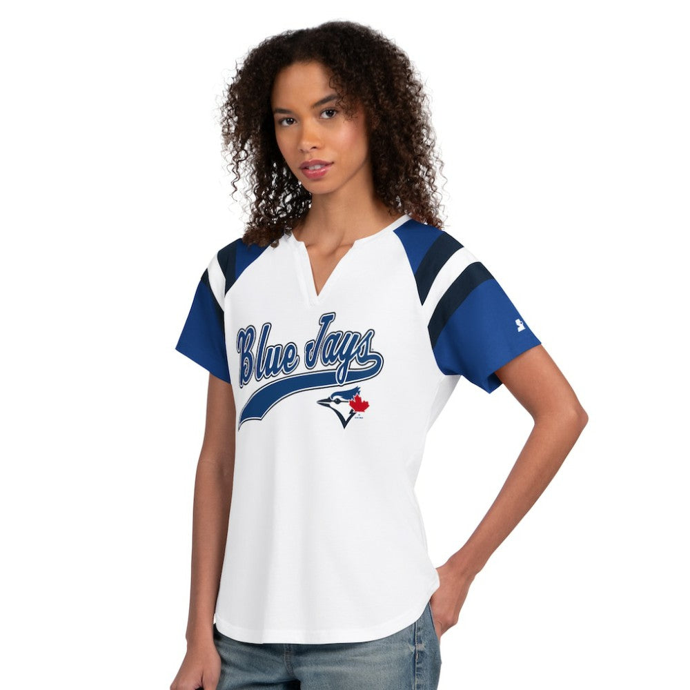 Toronto Blue Jays Starter Women's Game On Notch Neck T-Shirt - White