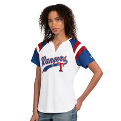 Texas Rangers Starter Women's Game On Notch Neck T-Shirt - White