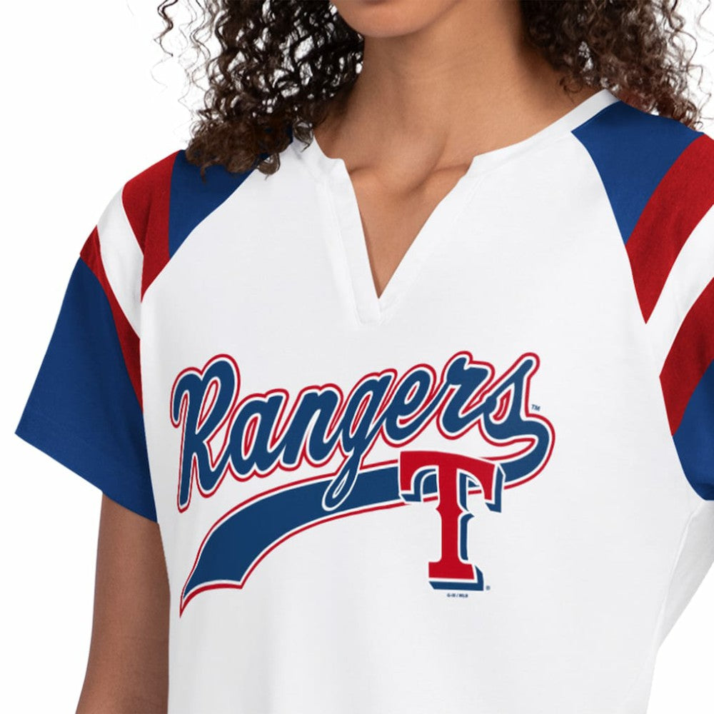 Texas Rangers Starter Women's Game On Notch Neck T-Shirt - White