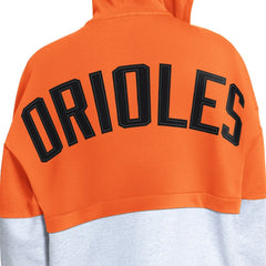 Baltimore Orioles Starter Women's Wishbone Full-Zip Hoodie - Orange/Heather Gray