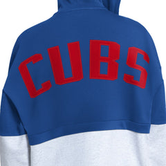 Chicago Cubs Starter Women's Wishbone Full-Zip Hoodie - Royal/Heather Gray