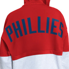 Philadelphia Phillies Starter Women's Wishbone Full-Zip Hoodie - Red/Heather Gray