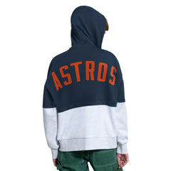 Houston Astros Starter Women's Wishbone Full-Zip Hoodie - Navy/Heather Gray