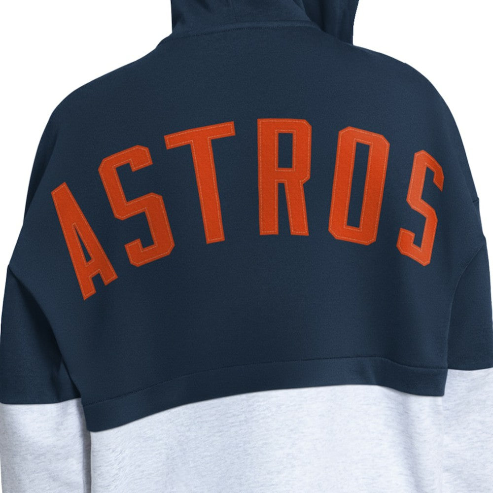 Houston Astros Starter Women's Wishbone Full-Zip Hoodie - Navy/Heather Gray