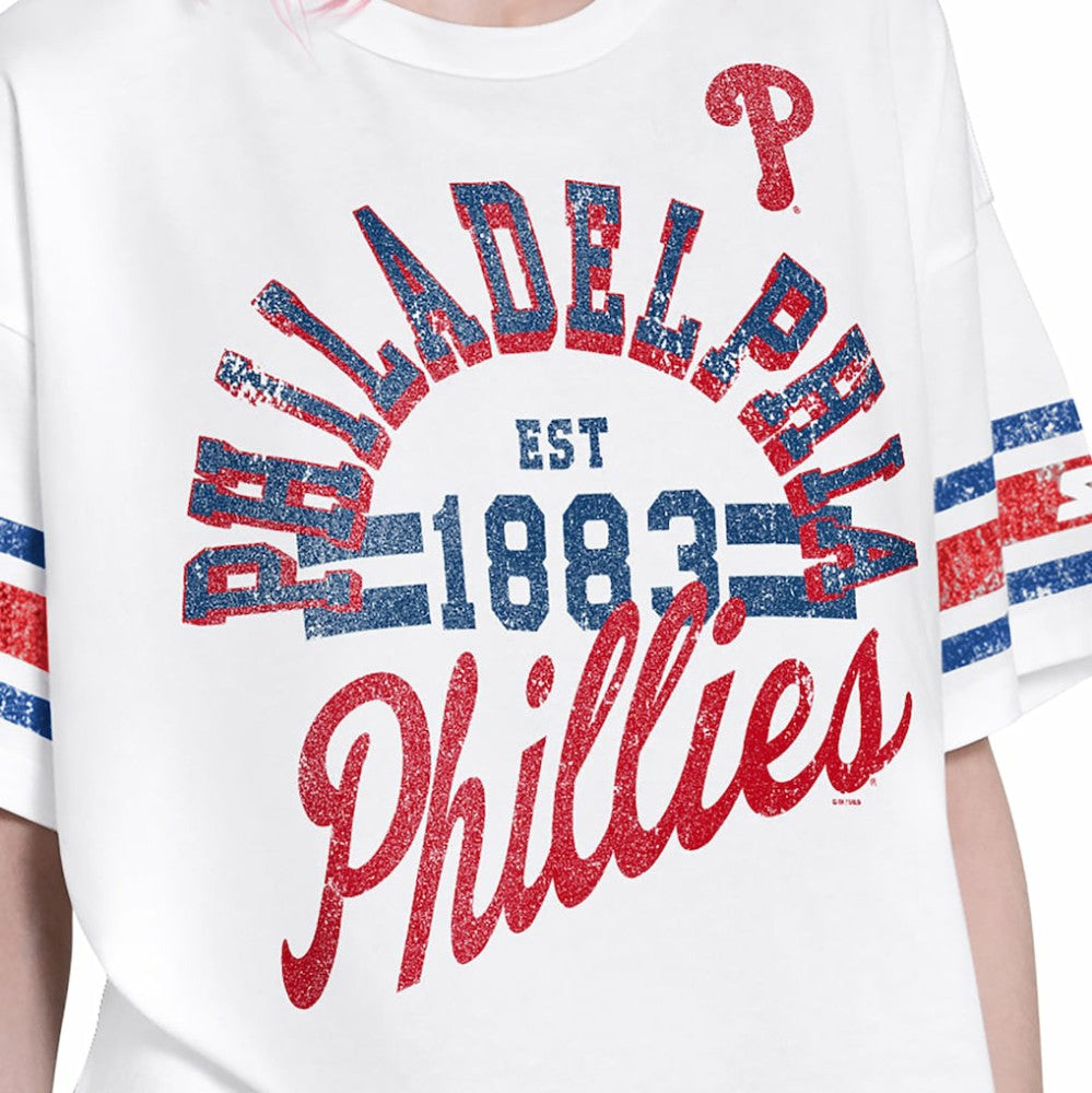 Philadelphia Phillies Starter Women's Cropped Hurry Up Offense T-Shirt - White