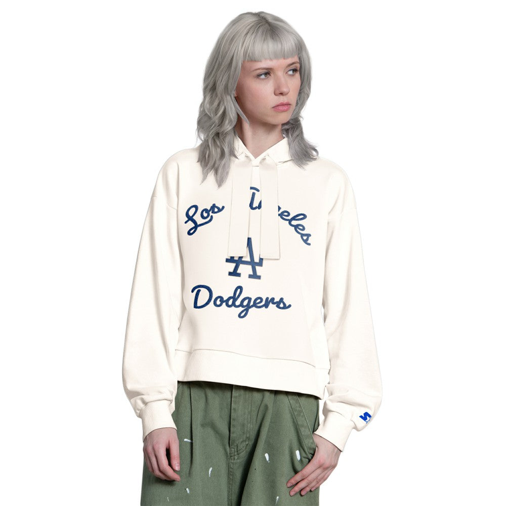 Los Angeles Dodgers Starter Women's Baseline Hoodie Sweatshirt - Cream