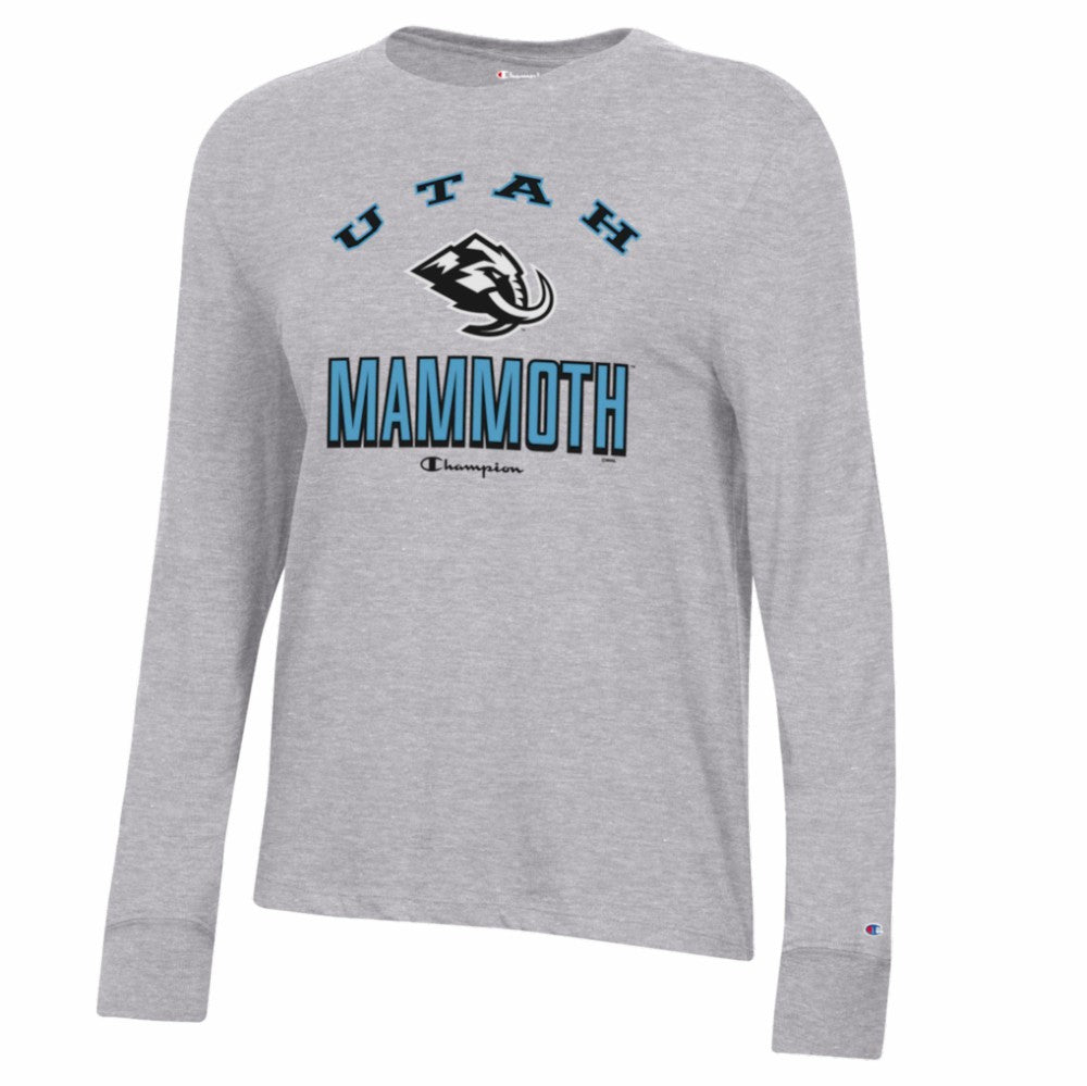 Utah Mammoth Champion Women's Core Long Sleeve T-Shirt Gray