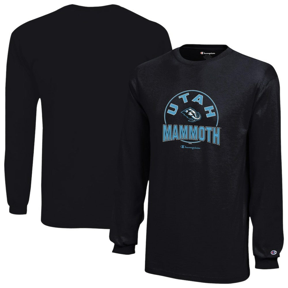 Utah Mammoth Champion Youth Jersey Long Sleeve T-Shirt Black