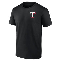 Texas Rangers Profile Big & Tall Two-Sided Graphic T-Shirt - Black