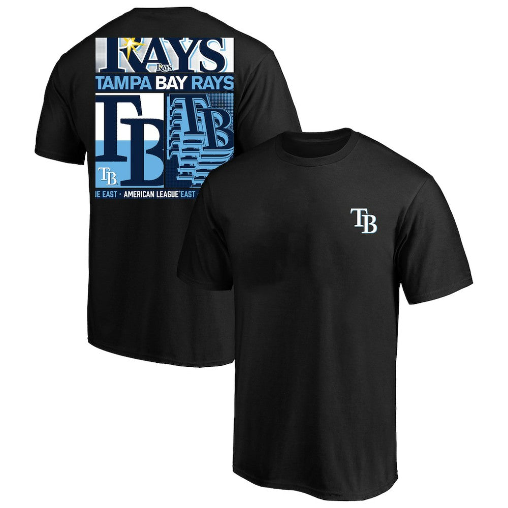 Tampa Bay Rays Profile Big & Tall Two-Sided Graphic T-Shirt - Black