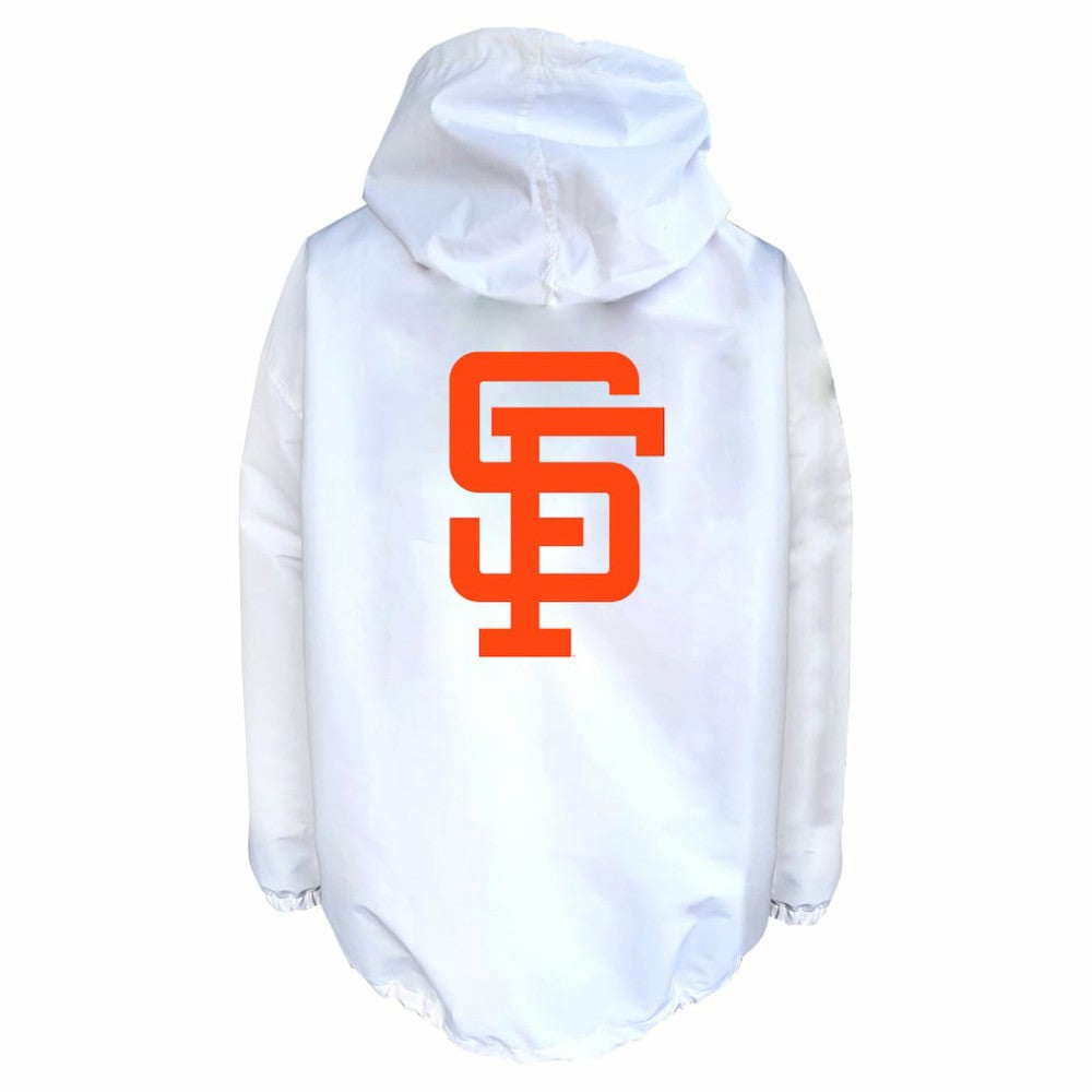 San Francisco Giants Big & Tall Full-Snap Hooded Jacket - White | Mitchell & Ness