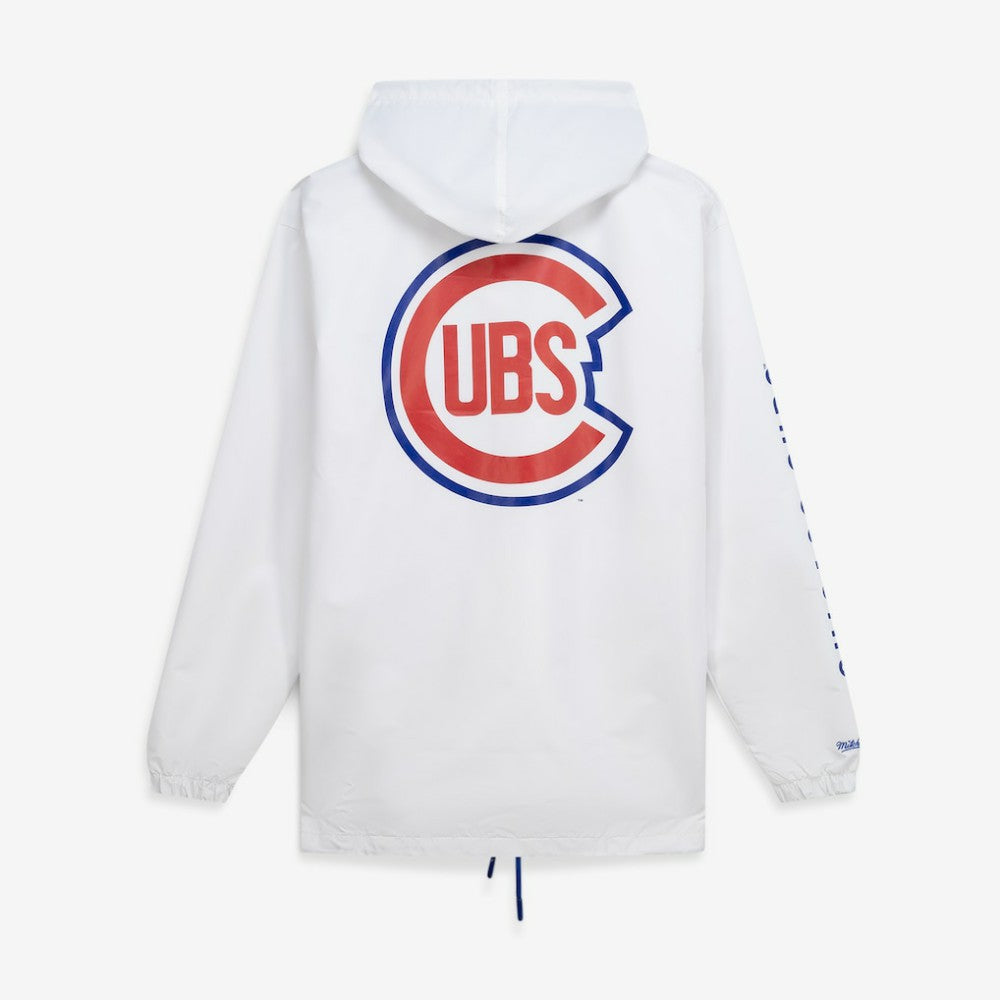 Chicago Cubs Big & Tall Full-Snap Hooded Jacket - White | Mitchell & Ness