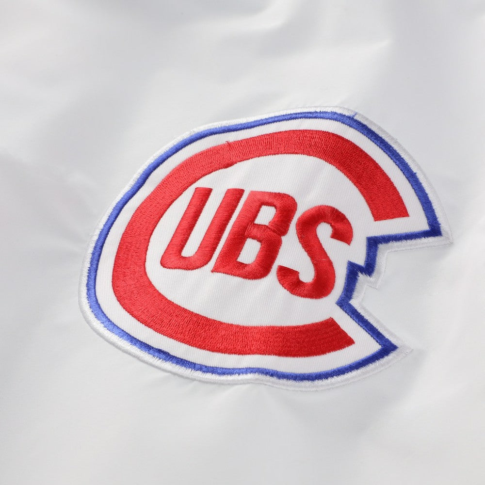 Chicago Cubs Big & Tall Full-Snap Hooded Jacket - White | Mitchell & Ness