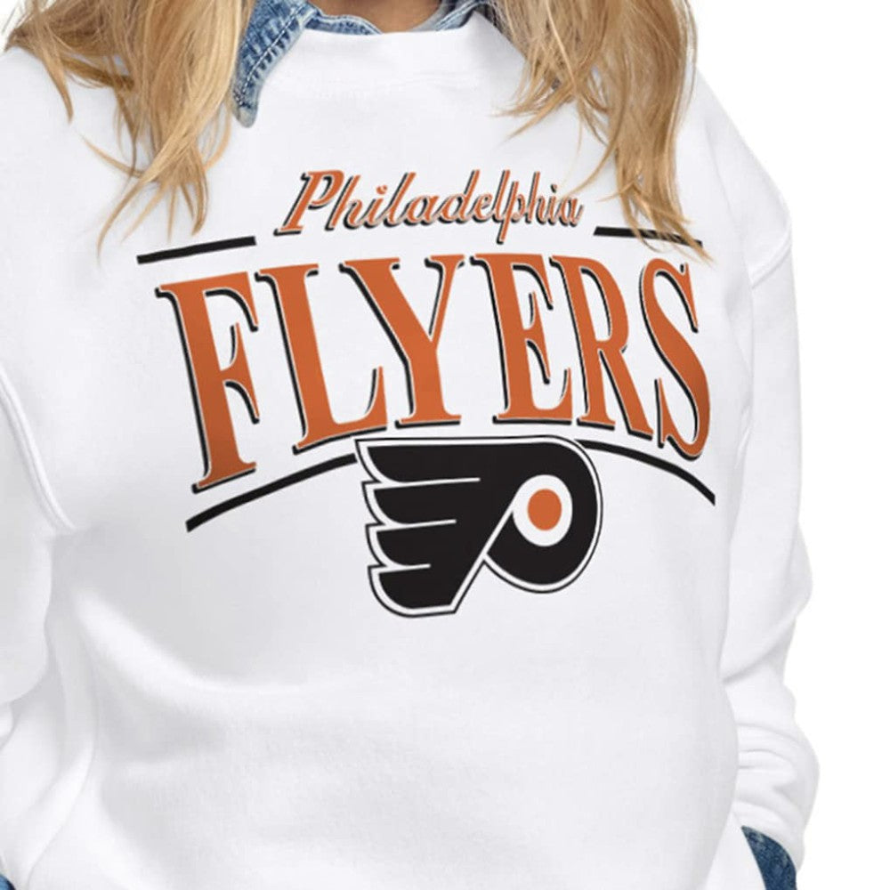 Philadelphia Flyers Starter Women's Arch Stripe Fleece Sweatshirt White