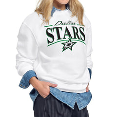 Dallas Stars Starter Women's Arch Stripe Fleece Sweatshirt White
