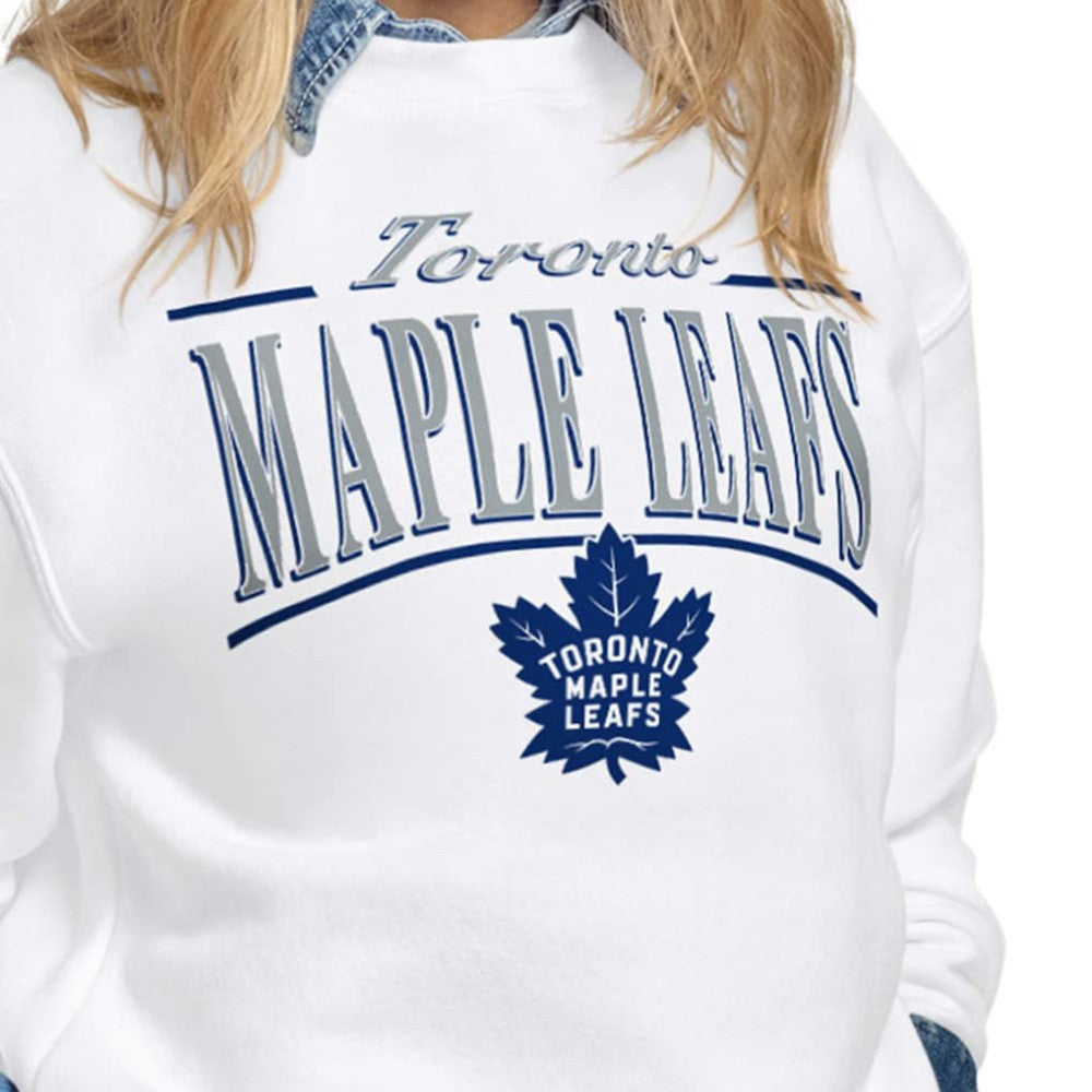 Toronto Maple Leafs Starter Women's Arch Stripe Fleece Sweatshirt White