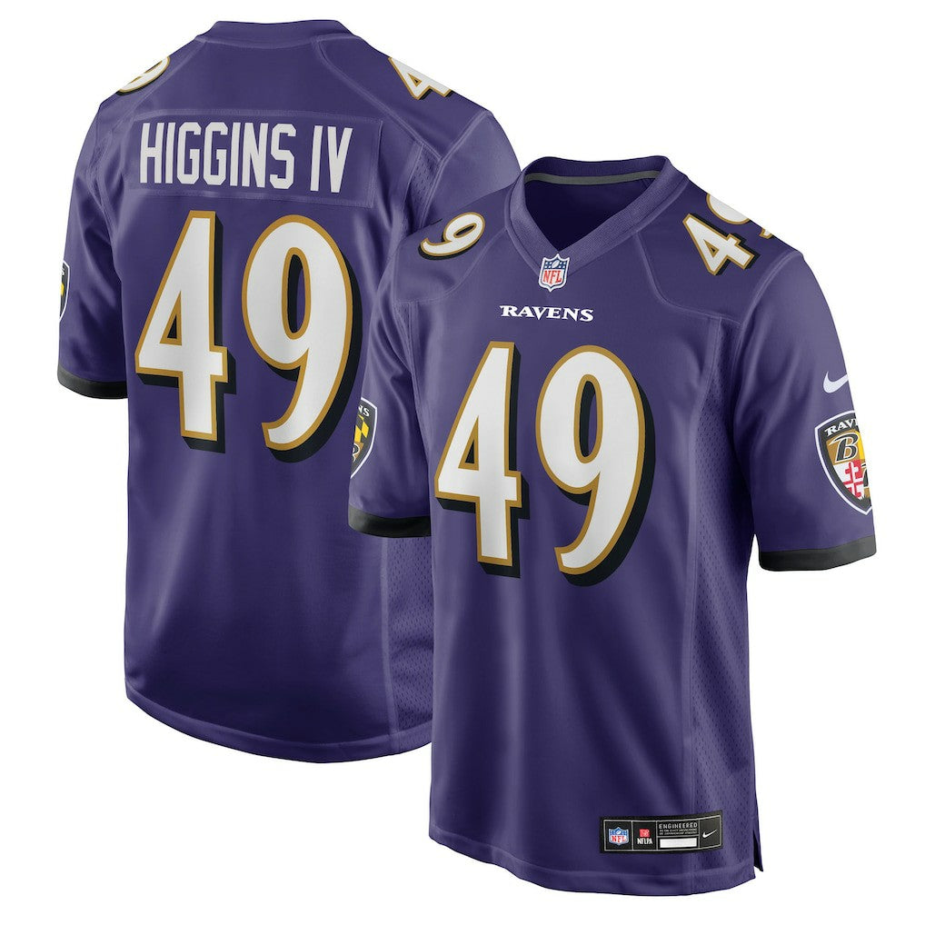 Jay Higgins IV Baltimore Ravens Team Game Jersey - Purple | Nike outlet