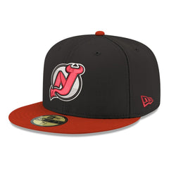 New Jersey Devils New Era Core Logo Two-Tone 59FIFTY Fitted Hat Black