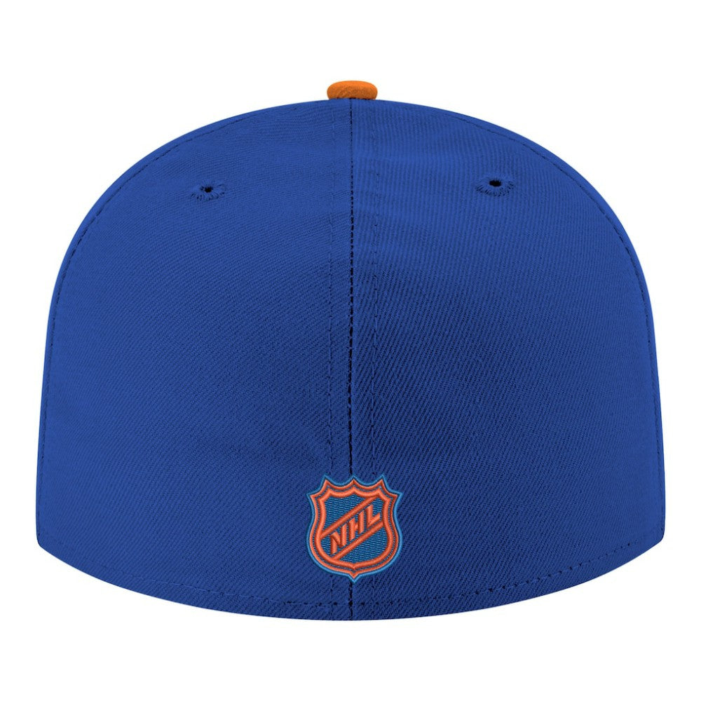 New York Islanders New Era Core Logo Two-Tone 59FIFTY Fitted Hat Blue
