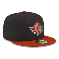 Ottawa Senators New Era Core Logo Two-Tone 59FIFTY Fitted Hat Black