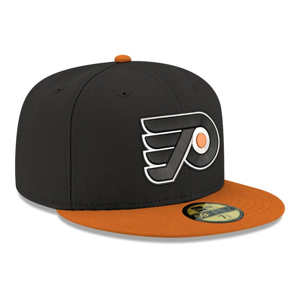 Philadelphia Flyers New Era Core Logo Two-Tone 59FIFTY Fitted Hat Black