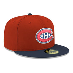 Montreal Canadiens New Era Core Logo Two-Tone 59FIFTY Fitted Hat Red