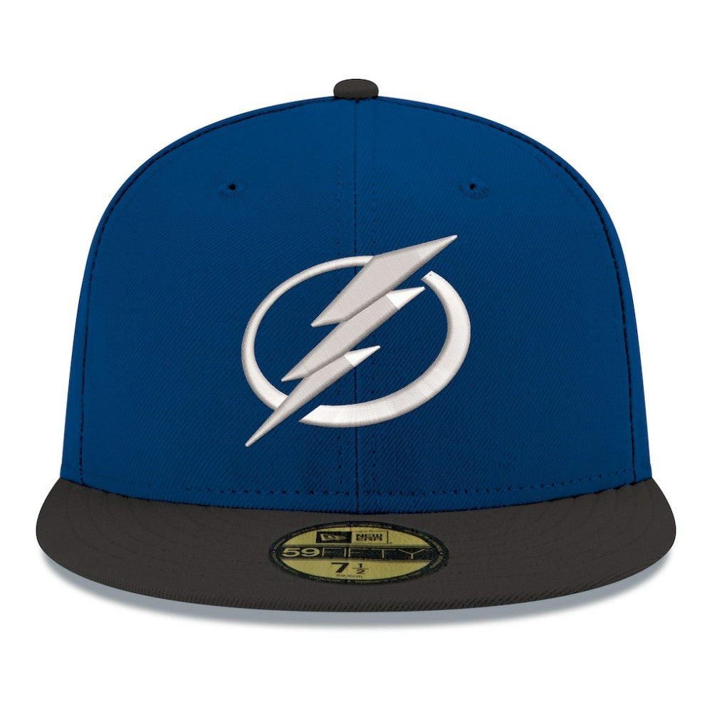 Tampa Bay Lightning New Era Core Logo Two-Tone 59FIFTY Fitted Hat Blue