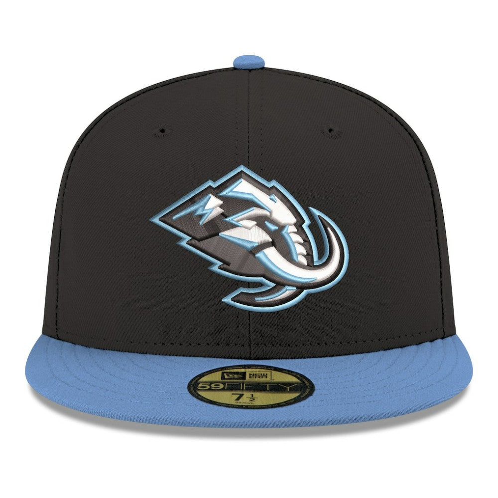 Utah Mammoth New Era Core Logo Two-Tone 59FIFTY Fitted Hat Black