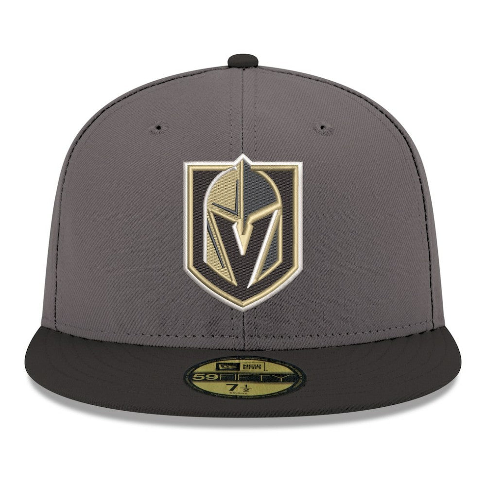 Vegas Golden Knights New Era Core Logo Two-Tone 59FIFTY Fitted Hat Gray